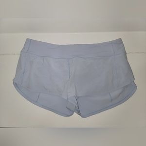 Lululemon Speed Up Shorts Lined Running light blue Lightweight size 10 so comfy